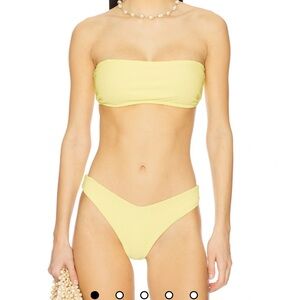 Beach riot Yellow Bandeau Bikini Set bubl